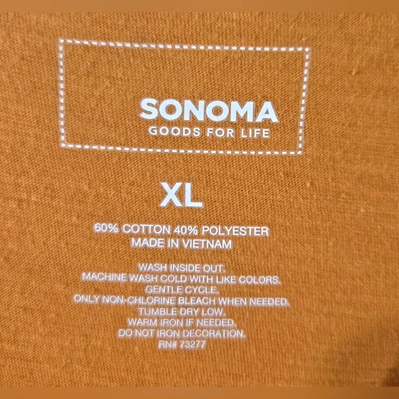 Sonoma Women's Golden Yellow "Sunshine" T-shirt Size XL - Picture 2 of 3